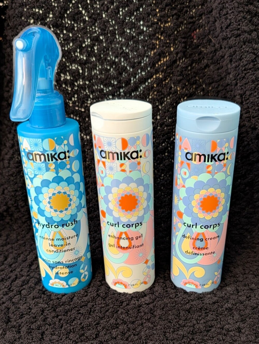 Amika Bundle - Hydro Rush, Curl Corps - Defining Cream & Curl Enhancing Gel